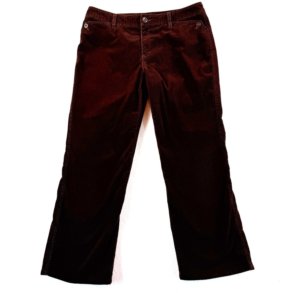 Eddie Bauer Corduroy Pants Womens 12 Chocolate Brown Dark Academia Gorpcore